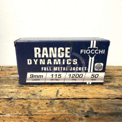 Fiocchi Range Dynamics 9mm Luger Ammo 115 Grain Full Metal Jacket