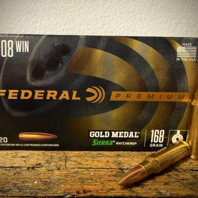 Federal Premium Gold Medal 308 Winchester Ammo 168gr Sierra MatchKing Jacketed Hollow Point