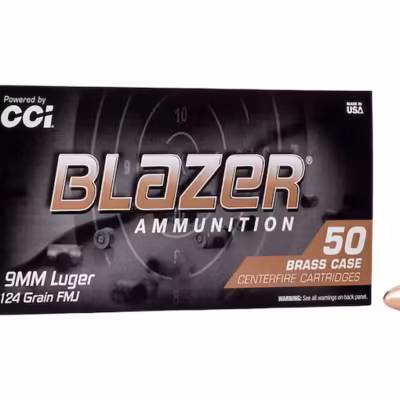 Blazer 9mm Luger Ammo 124 Grain Full Metal Jacket